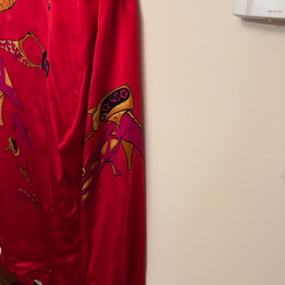 Escada all silk multicolor button up shoe blouse in perfect condition 10-12 - Picture 4 of 5